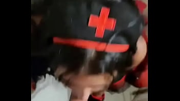 Latina with blue eyes showing her dick sucking skills