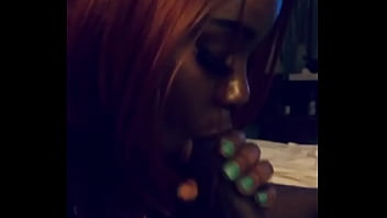 Black guy getting head