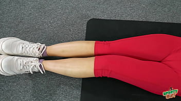 Pretty busty doll huge cameltoe in tight leggings