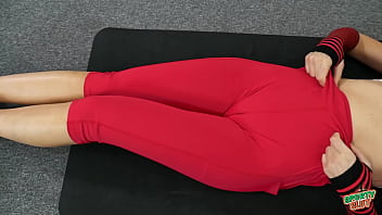 Pretty busty doll huge cameltoe in tight leggings