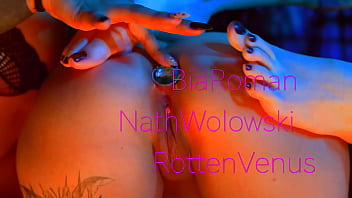 Bratty threesome foot fuck & fisting