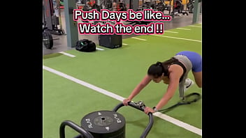 Push days be like watch the end 180lbs sled push efc shoes nikewomen & shorts rmour #gym #fitness #work