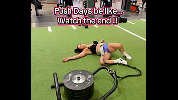 Push days be like watch the end 180lbs sled push efc shoes nikewomen & shorts rmour #gym #fitness #work