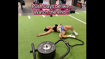 Push days be like watch the end 180lbs sled push efc shoes nikewomen & shorts rmour #gym #fitness #work