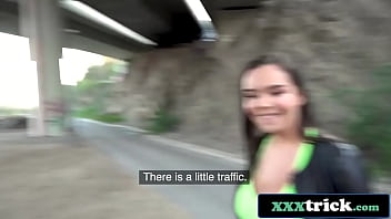 Curvy czech beauty takes a wild ride by the train tracks Curvy czech beauty takes a wild ride by the train tracks