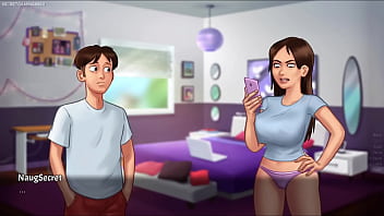 Summertime saga by darkcookie caught his big natural boobs stepsis jenny playing with her huge boobs with another girl