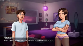 Summertime saga by darkcookie caught his big natural boobs stepsis jenny playing with her huge boobs with another girl