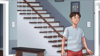 Summertime saga by darkcookie caught his big natural boobs stepsis jenny playing with her huge boobs with another girl