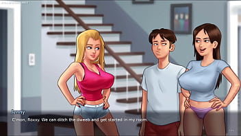 Summertime saga by darkcookie caught his big natural boobs stepsis jenny playing with her huge boobs with another girl