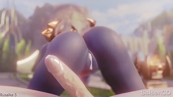 Thicc shyvana rides a good cock