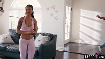 Black dude hides in the closet to watch young ebony lesbos