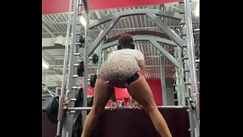 Short shorts meet fat ebony ass