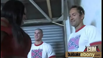 Ebony interracial group sucking and fucking 23