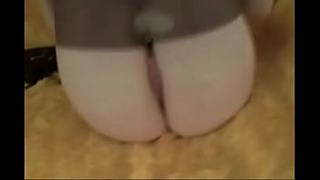 Haley scott in lingerie and pantyhose giving headjob