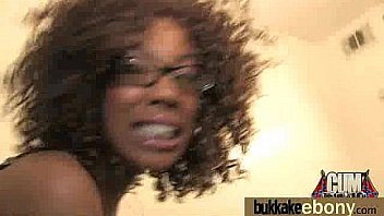 Big tit ebony does a blow bang 20