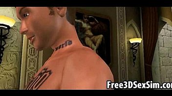 Two foxy 3d cartoon hotties sucking and fucking a guy