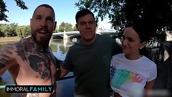 Slut training for busty latina claudia bavel in taboo creampie foursome – immoral family 4k