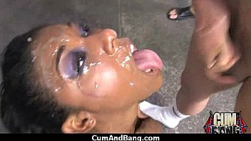 Real ebony babe getting hard core group making out 17