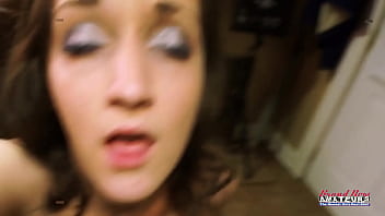 Brunette ryann sucks a cock and gets her pussy deeply fucked