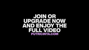 Putri cinta wearing colorful dress stripped to show her tight ass hole