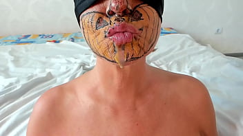 Pumpkin is much better with sperm blowjob big cock