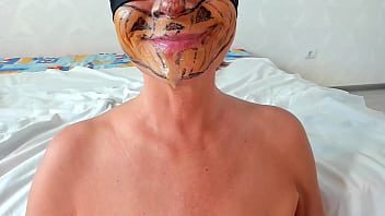 Pumpkin is much better with sperm blowjob big cock