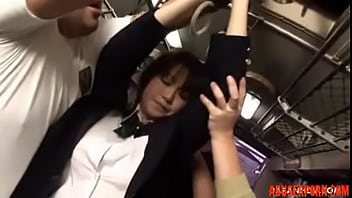 Hijackers with sex toys use a busty asian