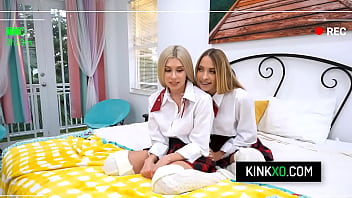 Russian teen and her horny bffs share cock