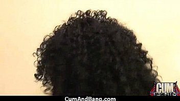 Black chick deepthroats a group of white studs and gets rewarded with cum 24