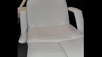 Hard fucking and masturbating on massage chair with butt plug a lot of orgasm wet girl like it