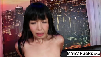 Hot brunette has a threesome