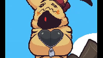 Pokemon recibe cachetada caliente en las tetas