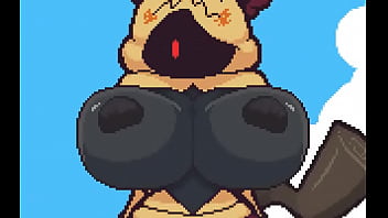 Pokemon recibe cachetada caliente en las tetas