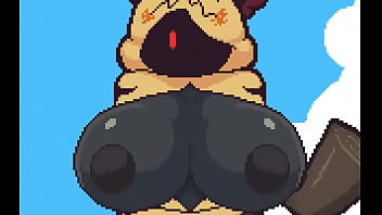 Pokemon recibe cachetada caliente en las tetas