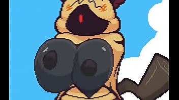 Pokemon recibe cachetada caliente en las tetas