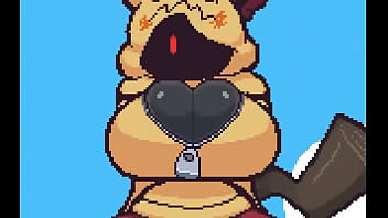 Pokemon recibe cachetada caliente en las tetas