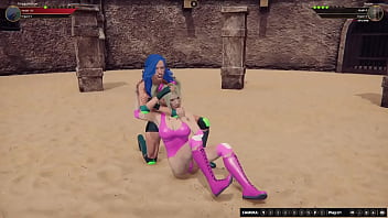 Twiggy vs barbie nf3d female mma battle combat arena