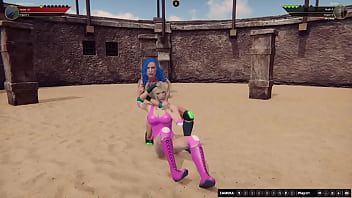 Twiggy vs barbie nf3d female mma battle combat arena