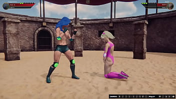 Twiggy vs barbie nf3d female mma battle combat arena