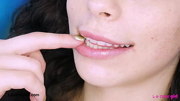 Teen sexy brunette naked close up