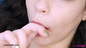 Teen sexy brunette naked close up