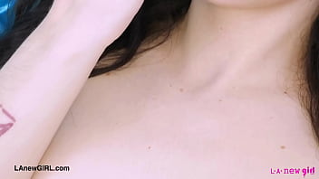 Teen sexy brunette naked close up