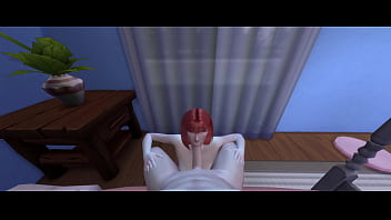 Dirty asian red hair got banged on all fours