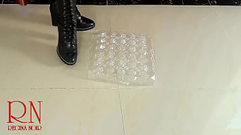 Eggs box all needing to be destroyed by my high boots cam 2 Eggs box all needing to be destroyed by my high boots cam 2