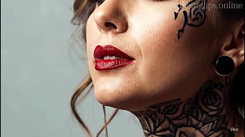 Smoke fetish smoking girl red lipstick ai movie