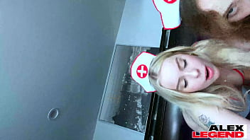 Nurses haley spades & aliya brynn fuck & milk alex legend's shaft