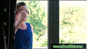 Sexy masseuse please her client with a nuru massage and a dick rubbing 13