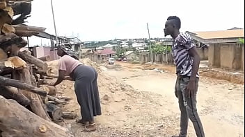 African massive ass and curves selling wood