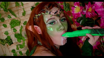 Hot elf girls stretch their holes very hard with big dildos