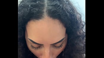 Watch me unleash my latina heat in first pov sloppy deepthroat masturbation & cum on tits